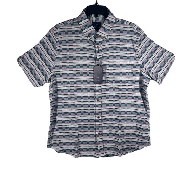 Ben Sherman Short Sleeve Shirt‎ Men's Size Large Mod Fit Classic Check NEW - Picture 1 of 9